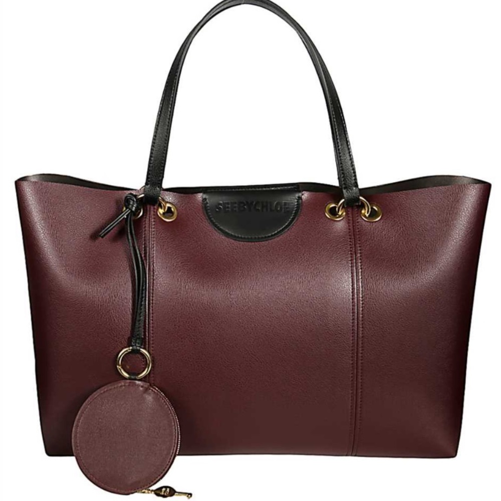 See By Chloe Marty Tote-Burgundy color, NWT